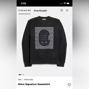 COACH retro sweatshirt black S